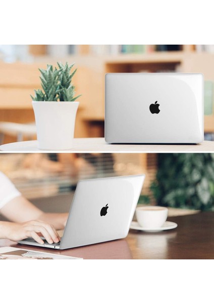 Apple MacBook Pro 14 M4 Çipli 2024 Darbelere Dayanıklı Ön Arka Clear Parlak Kapak Kılıf A3112 A3185 A3401