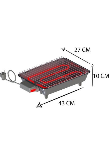 Elektrikli Izgara Mangal (Kapaksızdır)