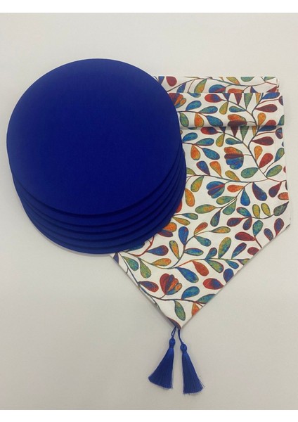 Vintage Renkli Yaprak Runner Supla Takım