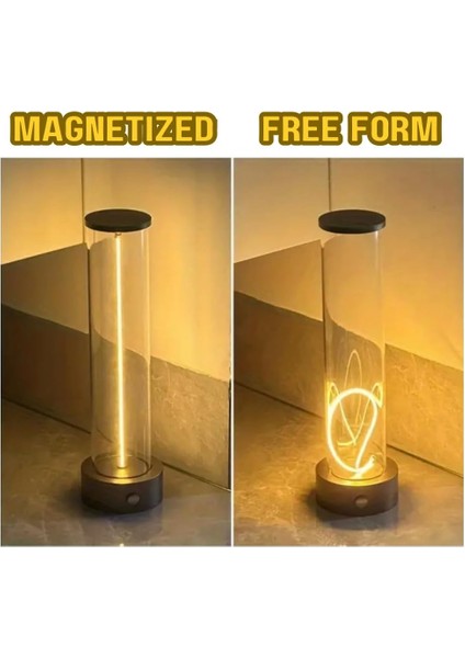 Masa Lambası Abajur Şarjlı Manyetik Modern Okuma Işığı 3 Modlu Strip Light Dokunmatik Işık Dekoratif