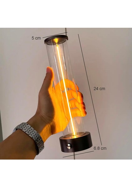Masa Lambası Abajur Şarjlı Manyetik Modern Okuma Işığı 3 Modlu Strip Light Dokunmatik Işık Dekoratif