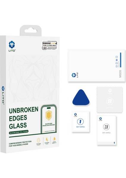 D+ Ultra Silikon Kenar Privacy iPhone 15 Ekran Koruyucu