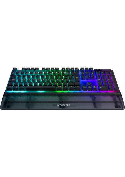 Carbon Full Rgb Aydınlatmalı Mekanik Bilek Destekli Blue Switch Antıghosting Gaming Oyuncu Klavyesi