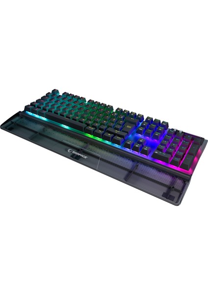 Carbon Full Rgb Aydınlatmalı Mekanik Bilek Destekli Blue Switch Antıghosting Gaming Oyuncu Klavyesi