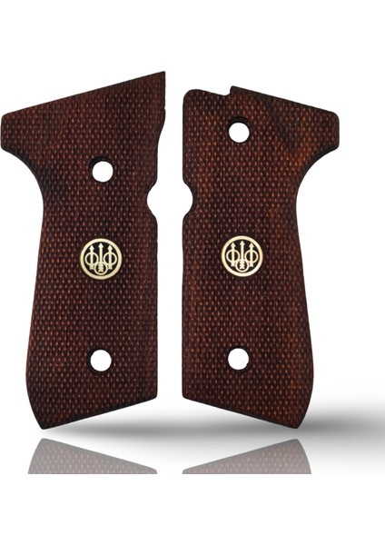 Silah Kabzası - Girsan Yavuz 16, Beretta F92 ile Uyumlu - Meşe Renk - Metal Logolu - BRTF92MS035L1