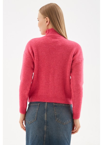 Slim Fit Dik Yaka Kazak Kadın Kazak 24K0116K1 fırsatları