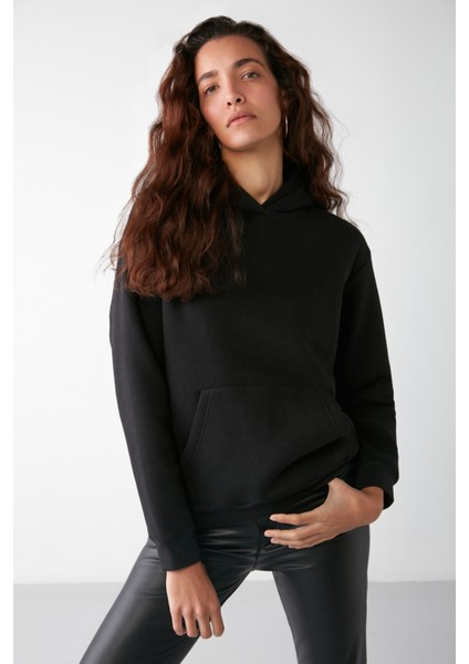 Paula Relaxed Siyah Sweatshirt modelleri