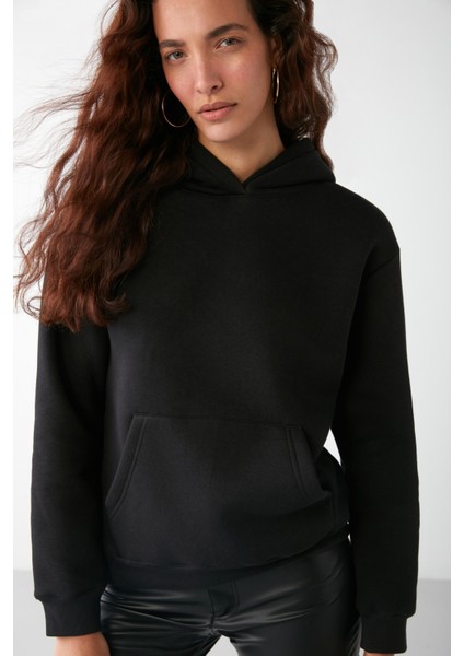 Paula Relaxed Siyah Sweatshirt fırsatları