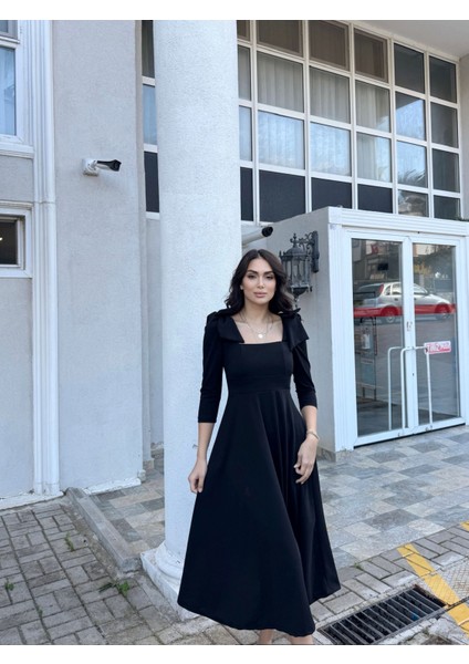 Aria Omuz Detaylı Elbise 1155 fiyatları