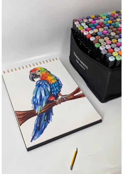48'li Çift Tatraflı Marker Kalem Seti Resim Mimari ve Grafik Tasarım Kalemi