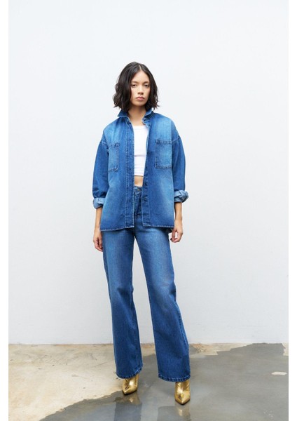 Koyu Mavi %100 Cotton Gömlek Pantolon Takım modelleri