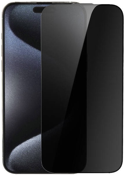 iPhone 16 Pro Max WI-SQ009 Hayalet Privacy Ekran Koruyucu 360 Temperli Cam Uygulama Aparatlı