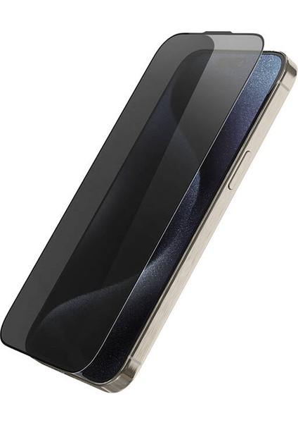 iPhone 16 Pro Max WI-SQ009 Hayalet Privacy Ekran Koruyucu 360 Temperli Cam Uygulama Aparatlı