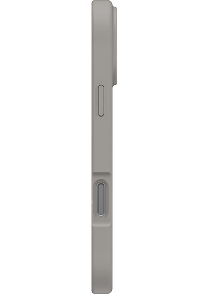 Apple iPhone 16 Pro Uyumlu Kılıf Magsafe Şarj Özellikli Soft Arka Yüzey Askı Ipli Coehl Creme Kapak Gri