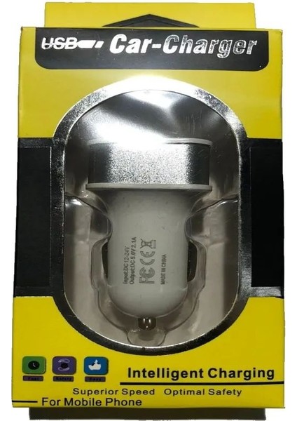 USB Araç Şarj Cihazı Çift USB Çakmaklık Giriş