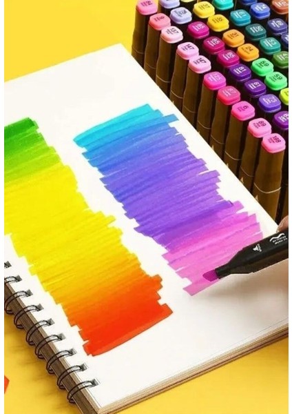 48'li Çift Tatraflı Marker Kalem Seti Resim Mimari ve Grafik Tasarım Kalemi