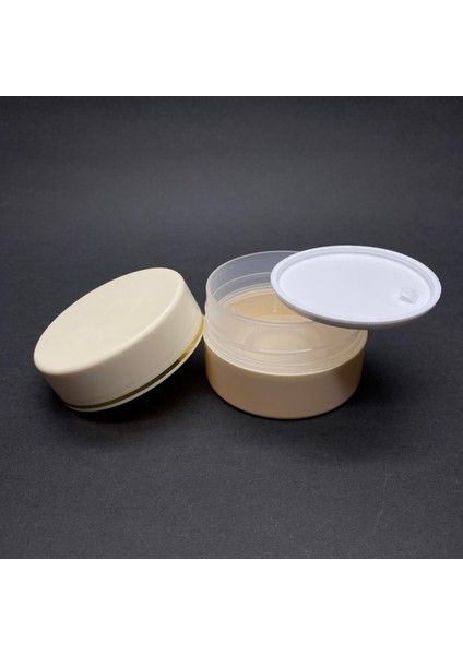 100 ml Plastik Krem Kutusu , 100 cc Krem Renkli Kapaklı Krem Kavanozu x 3 Adet