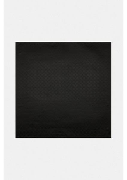 Jakarlı İpek Eşarp - Yeni Hologram - Siyah