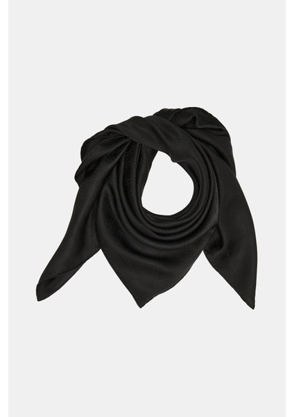 Jakarlı İpek Eşarp - Yeni Hologram - Siyah modelleri