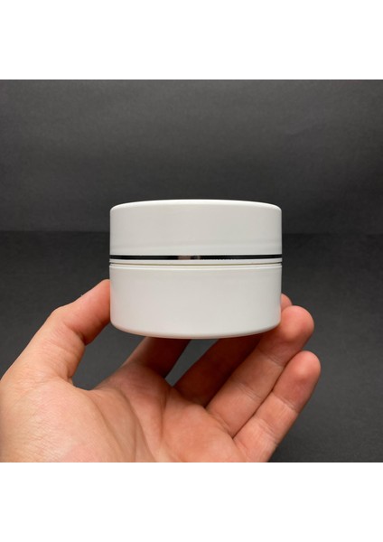 100 ml Plastik Krem Kutusu , 100 cc Beyaz Renkli Kapaklı Krem Kavanozu x 3 Adet