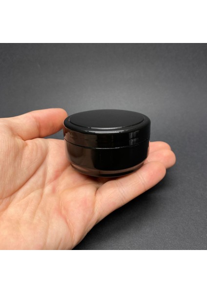 50 ml Boş Siyah Krem Kutusu , Siyah Plastik Krem Kavanozu x 6 Adet