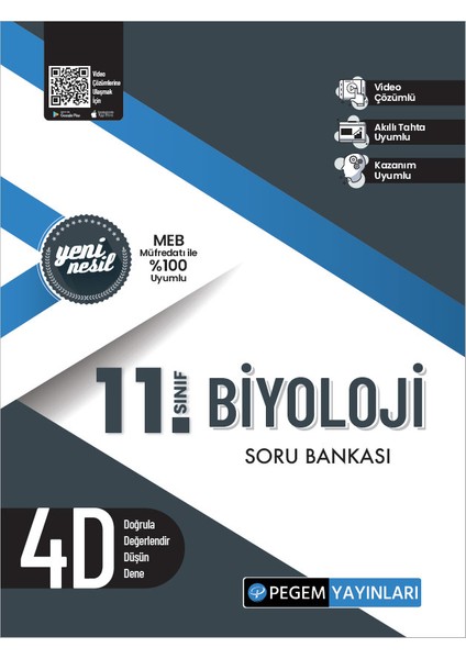 Pegem 11. Sınıf Biyoloji Soru Bankası