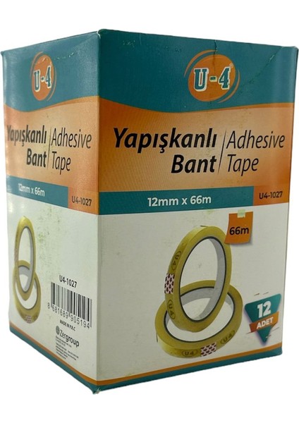 12x66 Metre Selofon Bant 12 Adetlik Kutu