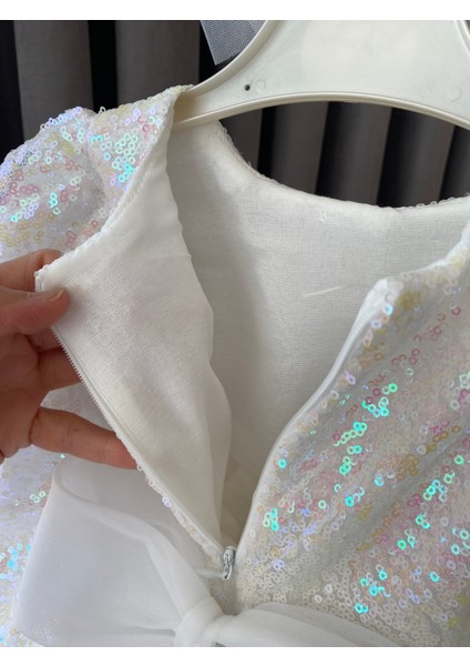 Babyaden Pullu Payetli Tütü Kabarık Doğum Günü Parti Kostüm Uzun Kollu Abiye Kız Çocuk Elbisesi fırsatları