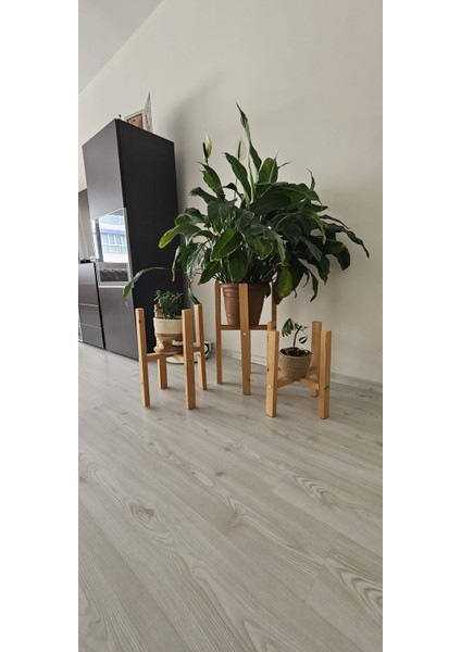 Ahşap Dekoratif Saksı Altlığı 3’lü 40*50*60 cm fiyatları