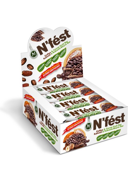 Meyve Bar Kahveli ve Kakaolu 40g X 12 Adet