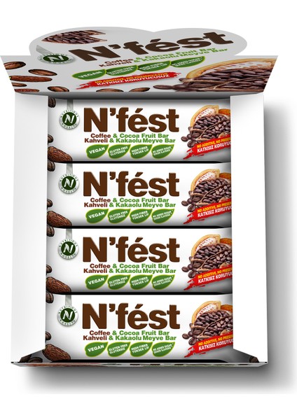 Meyve Bar Kahveli ve Kakaolu 40g X 12 Adet