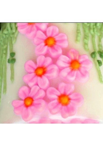 4'lü, Dörtlü Mini Minyatür Çiçek Silikon Kalıp K-1309, Kokulu Taş Sabun Alçı Mum Kalıbı