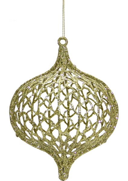 Yılbaşı Süsü Simli Topaç Model Altın 12 cm fiyatları