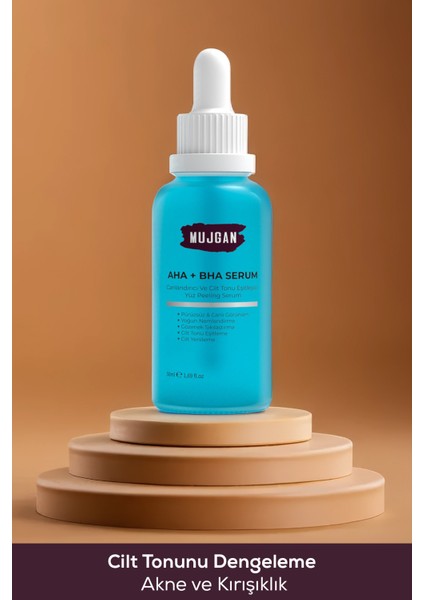 Canlandırıcı Aha + Bha Serum Cilt Yenileyici Ve Peeling Etkili Serum 50ml