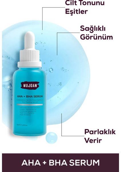 Canlandırıcı Aha + Bha Serum Cilt Yenileyici Ve Peeling Etkili Serum 50ml