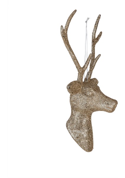 Yılbaşı Süsü Geyik Büstü Gold 21 cm fiyatları