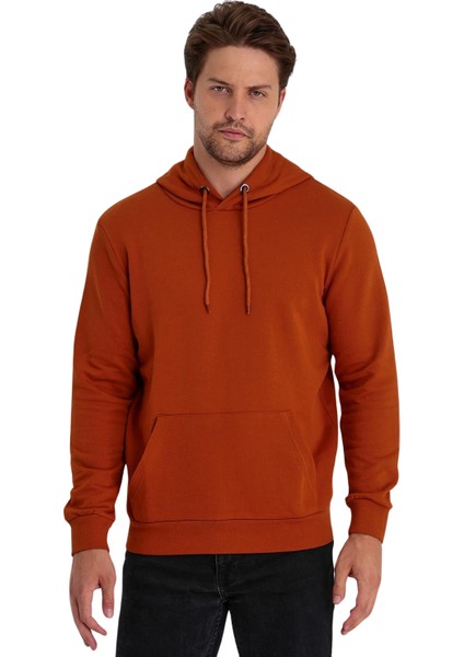 Erkek Kapşonlu Kanguru Cepli Sweat