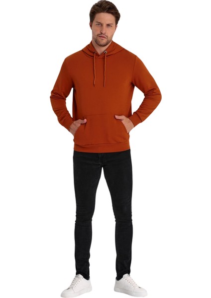 Erkek Kapşonlu Kanguru Cepli Sweat