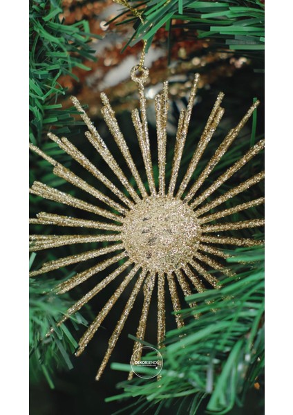 Yılbaşı Süsü Simli Güneş Model Altın fırsatları