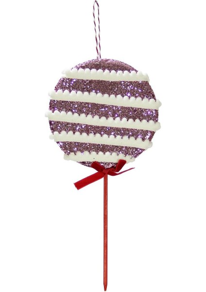 Yılbaşı Süsü Lolipop Pembe 31 cm