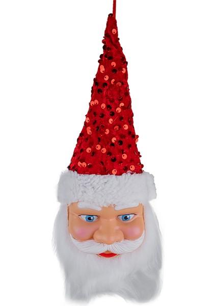 Yılbaşı Süsü Payet Şapkalı Noel Baba 28 cm