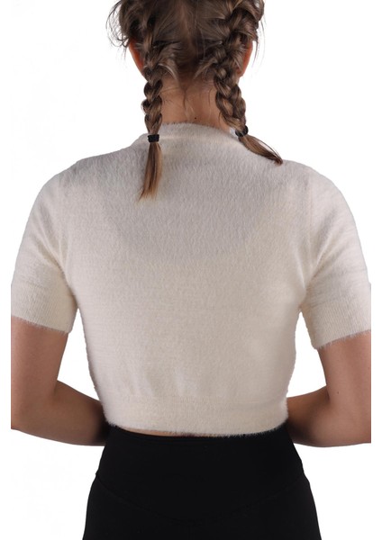 24292 Yaka Taş Detay Sakallı Kazak Ekru indirimleri