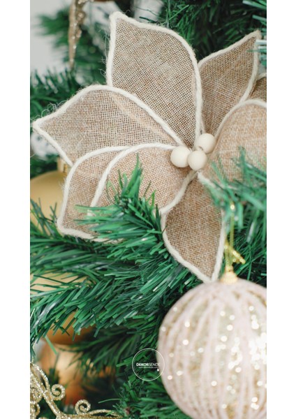 Yapay Jüt Ponsetya Pike Krem 27 cm fiyatları