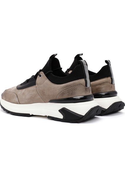 Erkek Vizon Bağcıklı Nubuk Deri Casual Sneaker 24WFD7227V3 indirimleri