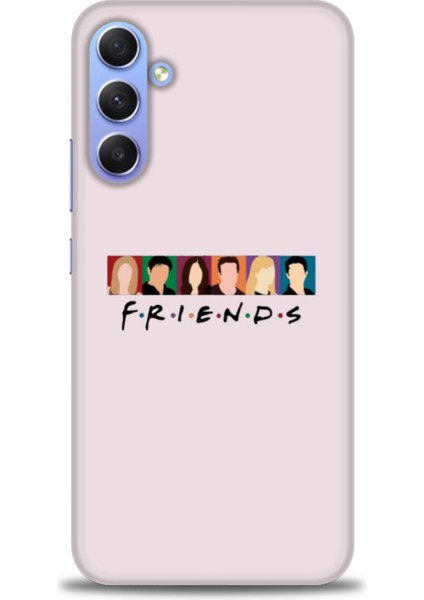 Samsung Galaxy S24 Kılıf Hd Baskılı - Renkli Friends + 9h Nano Ekran Koruyucu