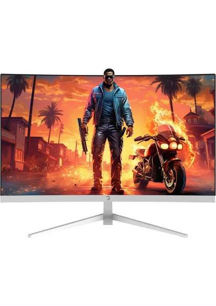 Vivid F10 24'' Curved Rgb Beyaz 120Hz 1ms Fhd Va Panel 2X2W Speaker Gaming Monitör (Sıfır Ölü Piksel Garantili)