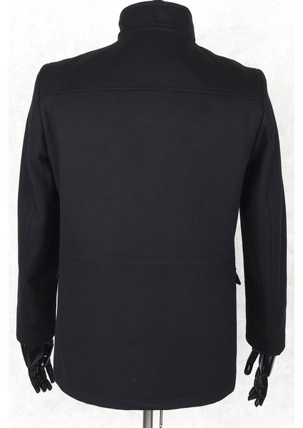 Jancarlucci Erkek Dizüstü Slimfit Çıkarılabilir Kapüşonlu Torba Cep Fermuarlı Astarlı Kaşe Kaban fırsatları