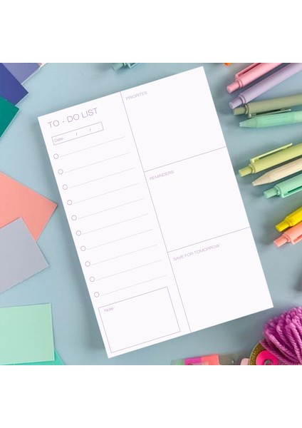 To Do List Planlayıcı Bloknot Defter Seti A5 50 Yaprak