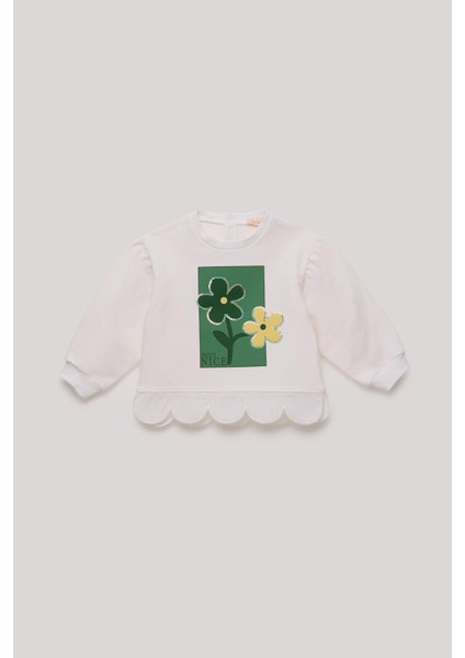 Bg Store Kız Bebek Ekru Sweatshirt