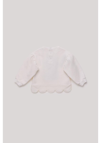 Bg Store Kız Bebek Ekru Sweatshirt